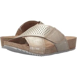 Josef Seibel Angie‎ 09 Gold Nature Ghiaccio Leather Criss Cross Sandal 9.5-10